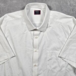 UNTUCKit Shirt Mens XXXL White Tall Fit Nylon Short Sleeve Button Up Gironde